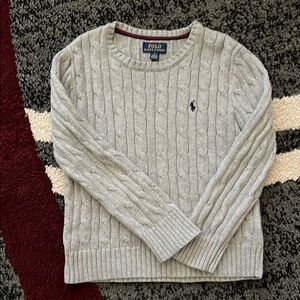 Polo by Ralph Lauren Gray Cable Knit Sweater